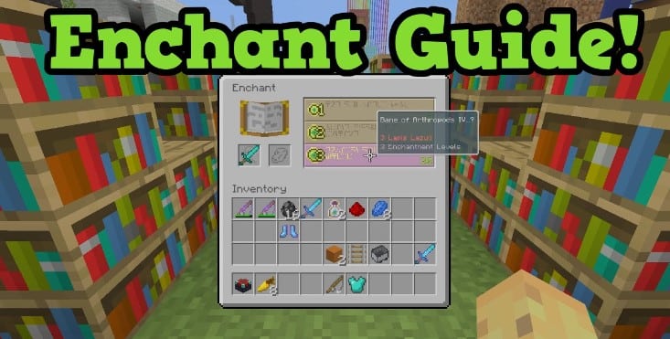 Cách enchant đồ mạnh trong Minecraft
