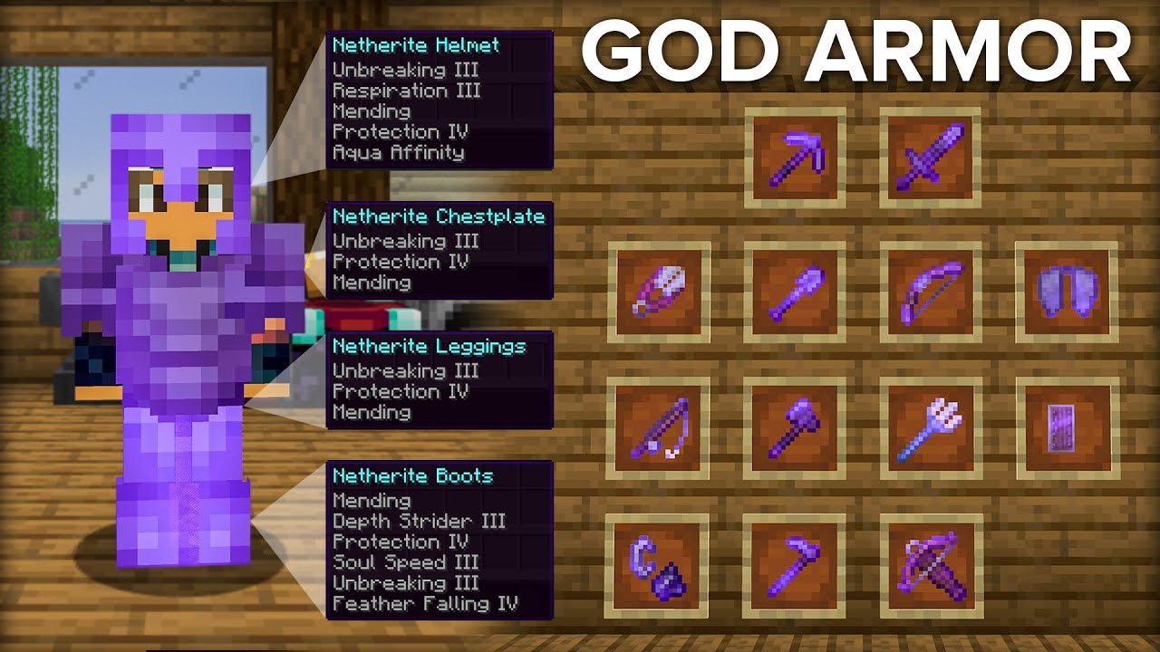 Chế tạo giáp Netherite trong Minecraft