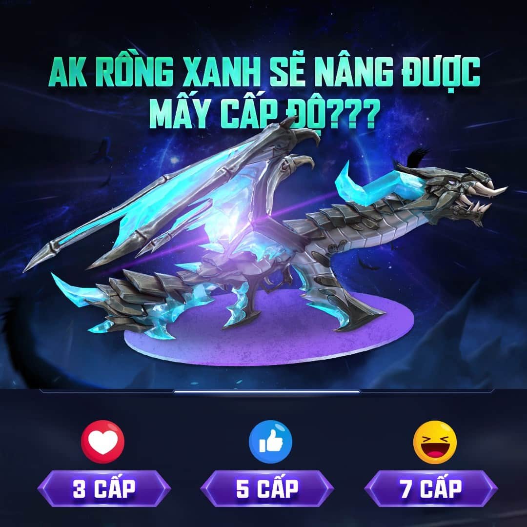 Hình AK rồng xanh LV7 đặc sắc