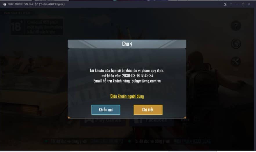 Hình acc Pubg bị band