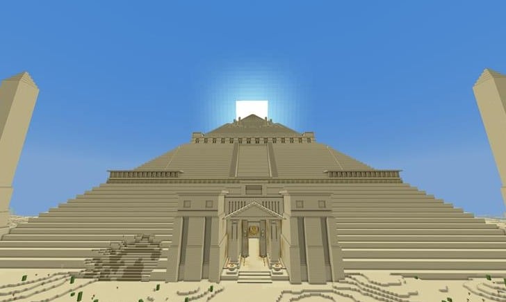 Hình ảnh kim tự tháp Minecraft độc đáo