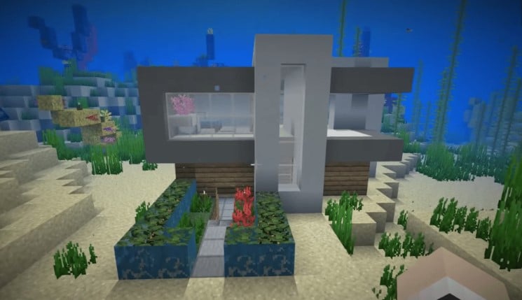Hình ảnh nhà dưới nước trong Minecraft đẹp chất nhất