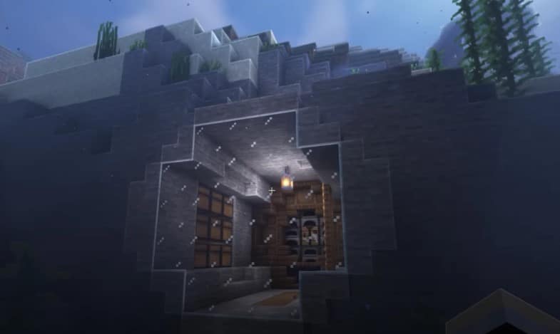Hình ảnh nhà dưới nước trong Minecraft kỳ bí