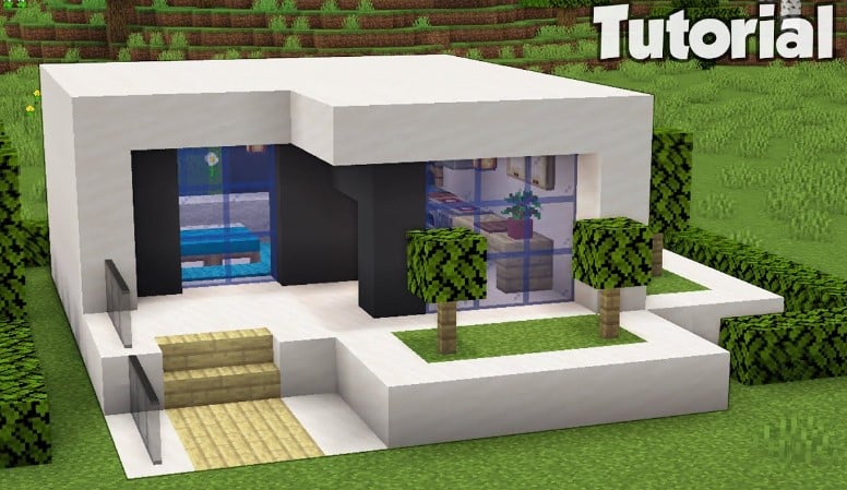 Hình ảnh nhà hiện đại trong Minecraft cực chất