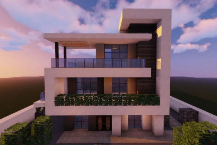 Hình ảnh nhà hiện đại trong Minecraft cực ngầu