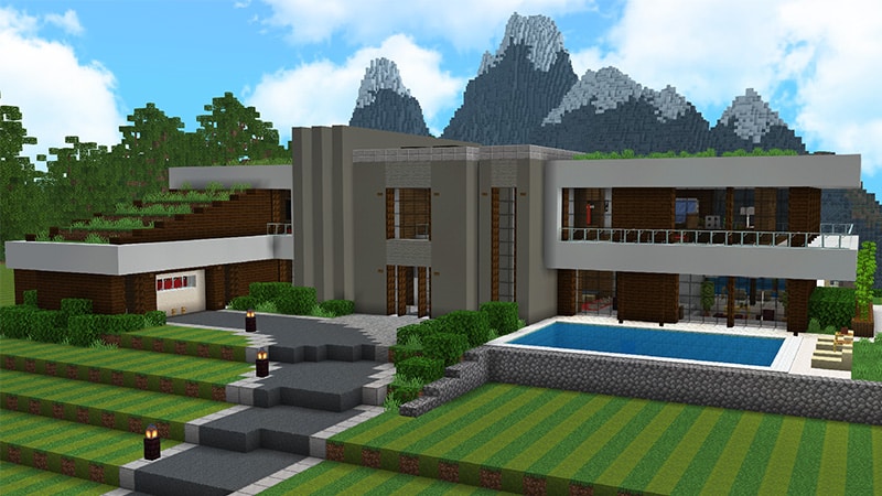 Hình ảnh nhà hiện đại trong Minecraft độc lạ nhất
