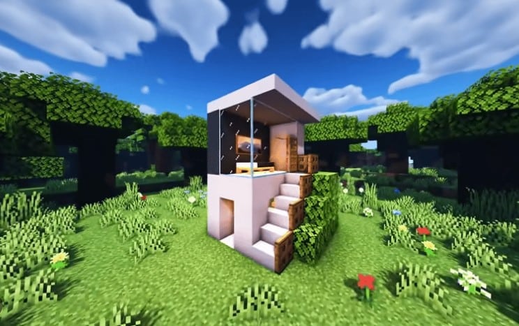 Hình ảnh nhà hiện đại trong Minecraft đơn giản nhất