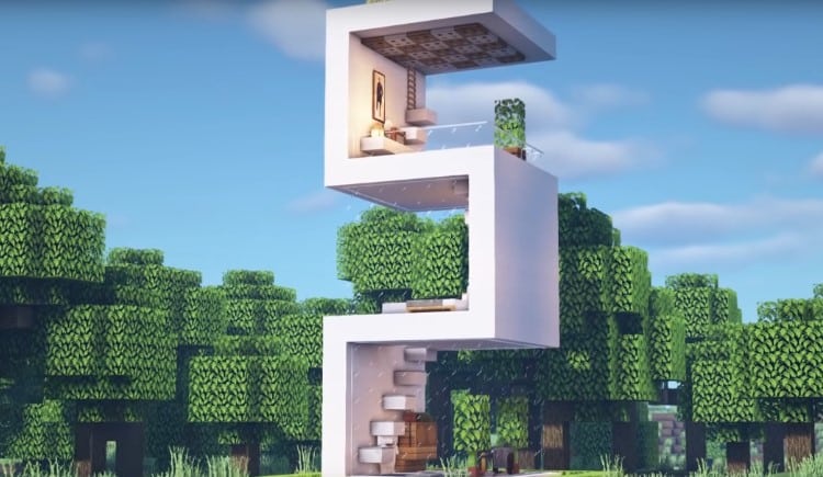 Hình ảnh nhà hiện đại trong Minecraft sáng tạo nhất