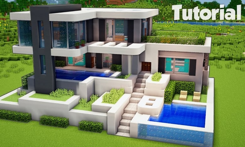 Hình ảnh nhà hiện đại trong Minecraft thú vị nhất