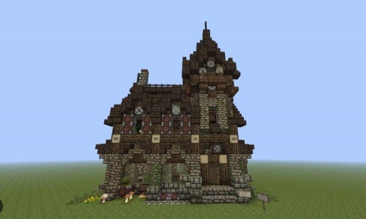 Hình ảnh nhà trung cổ Minecraft ấn tượng nhất