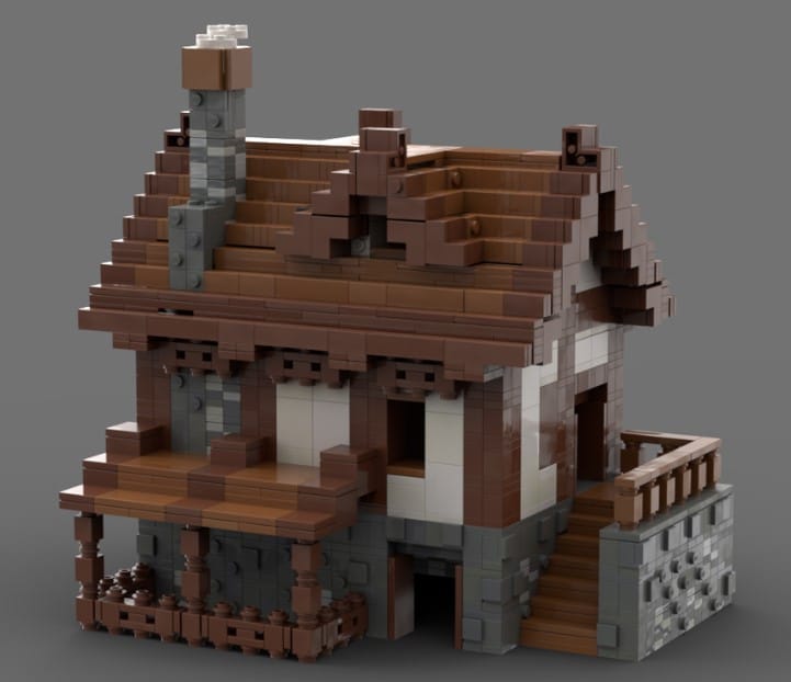 Hình ảnh nhà trung cổ Minecraft dễ xây nhất