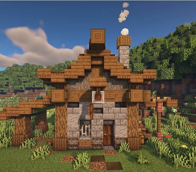 Hình ảnh nhà trung cổ Minecraft đẹp nhất