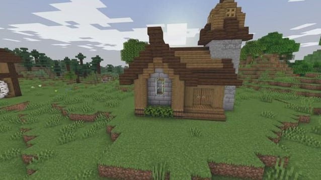 Hình ảnh nhà trung cổ Minecraft vô cùng dễ xây