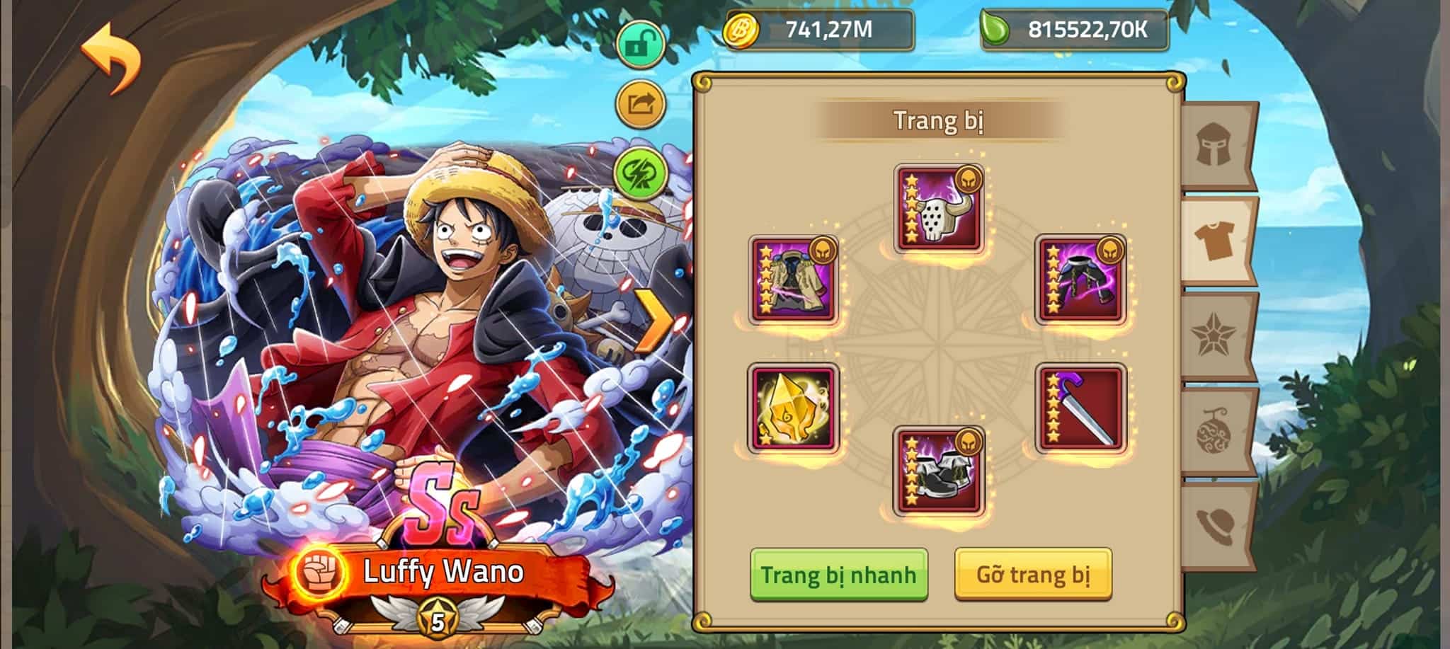 Hình game Huyền Thoại Hải Tặc vip ấn tượng