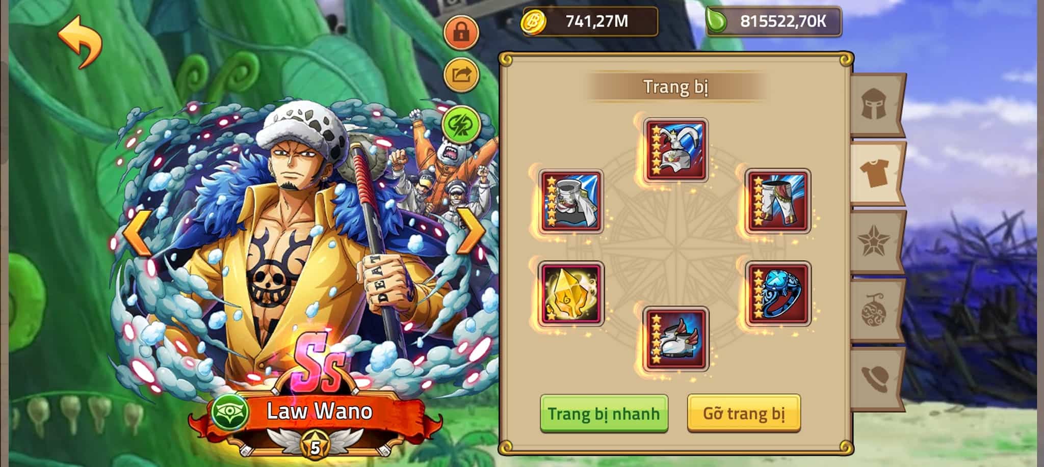 Hình game Huyền Thoại Hải Tặc vip chất ngầu