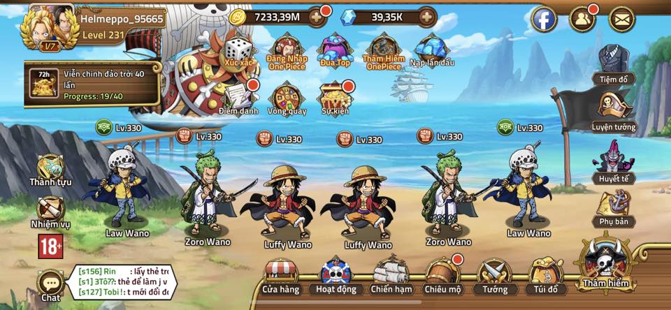 Hình game Huyền Thoại Hải Tặc vip chất nhất