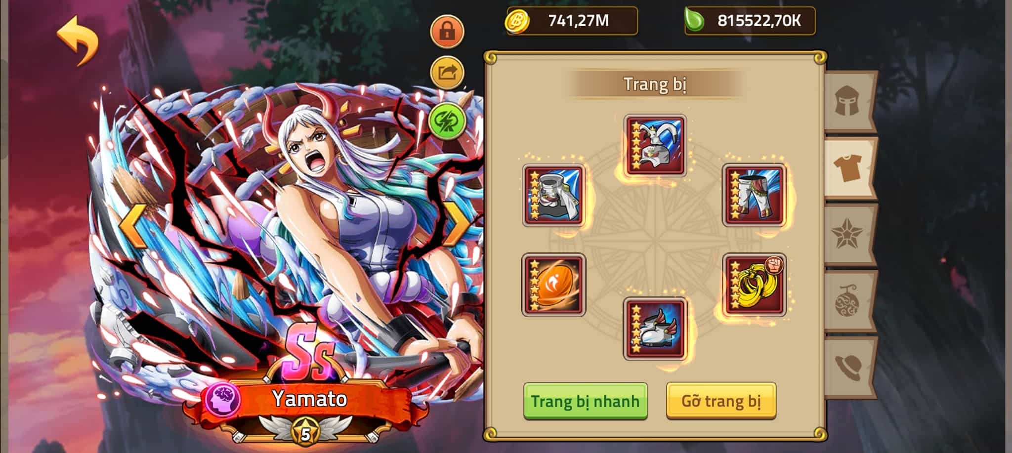 Hình game Huyền Thoại Hải Tặc vip cực chất