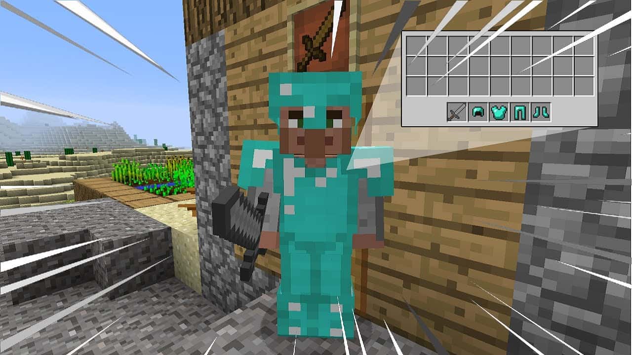 Hình giáp Kim Cương trong Minecraft