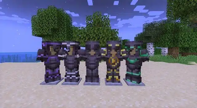 Hình giáp Netherite độc đáo