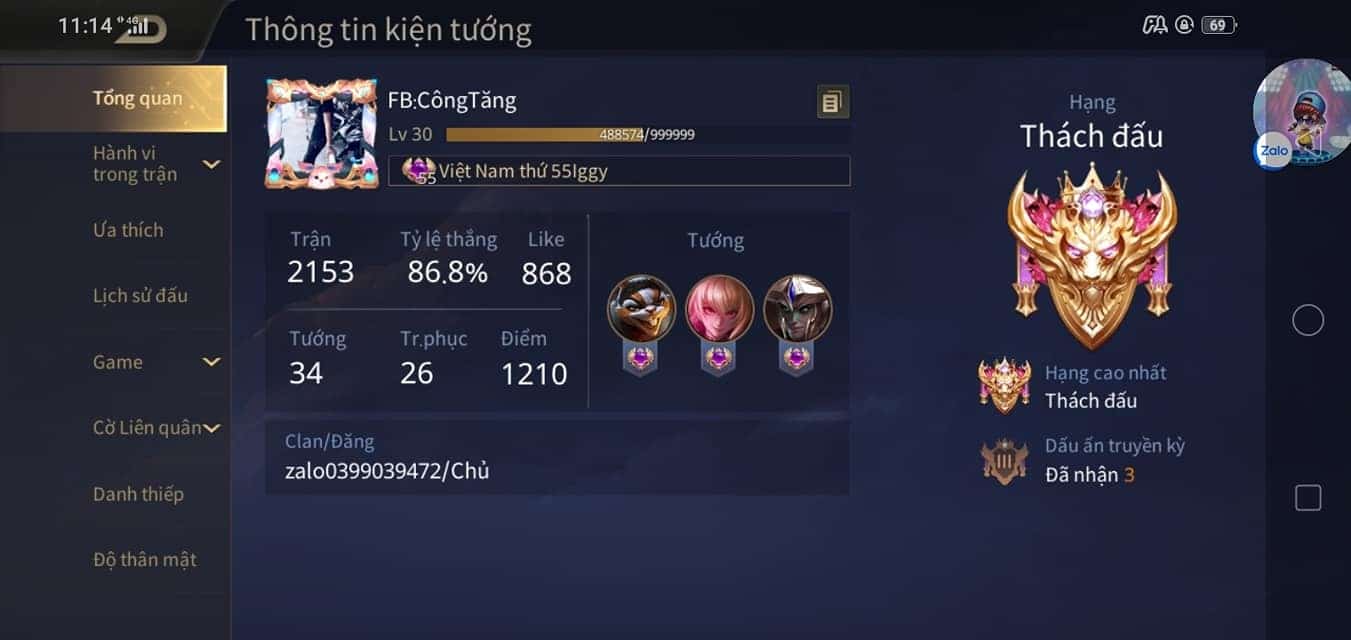 Hình rank Thách Đấu trong Liên Quân độc lạ
