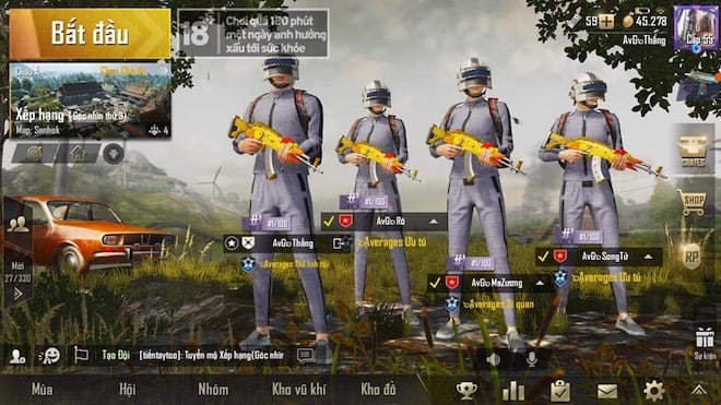 Hợp tác cùng đồng đội trong PUBG