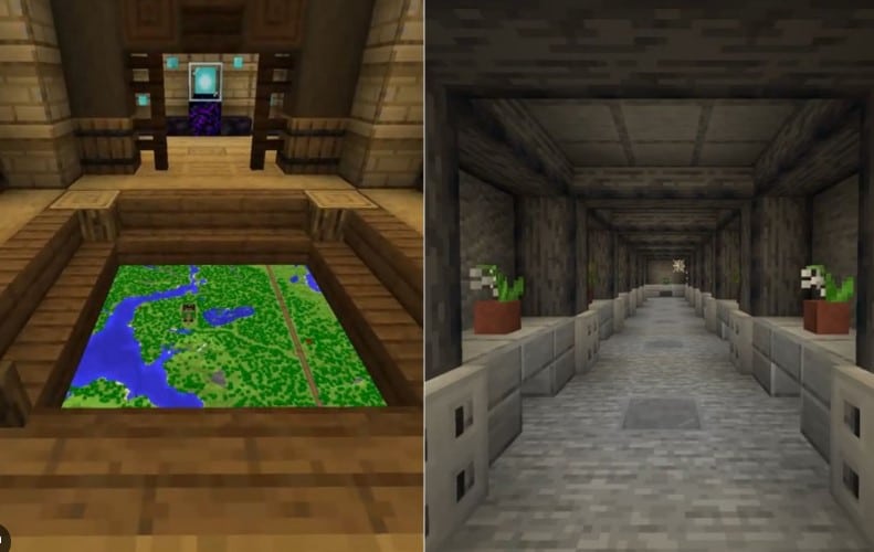 Mẫu hầm bí mật Minecraft ấn tượng