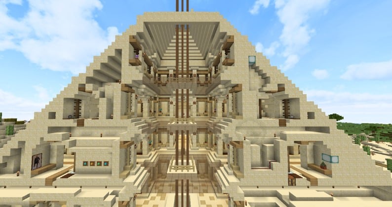 Mẫu kim tự tháp Minecraft thú vị