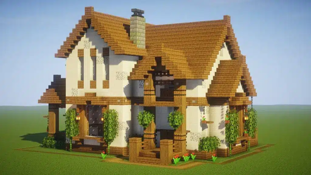 Mẫu nhà Minecraft 2 tầng độc đáp
