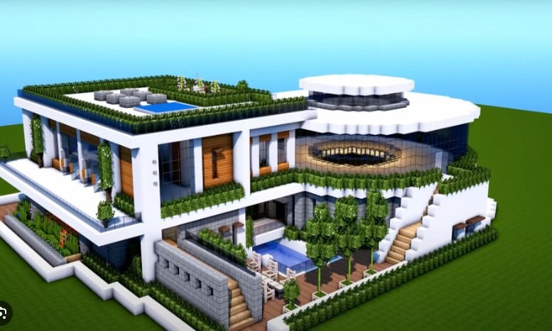 Mẫu nhà Minecraft biệt thự độc đáo