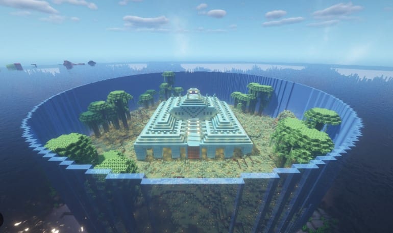 Mẫu nhà dưới nước Minecraft ấn tượng