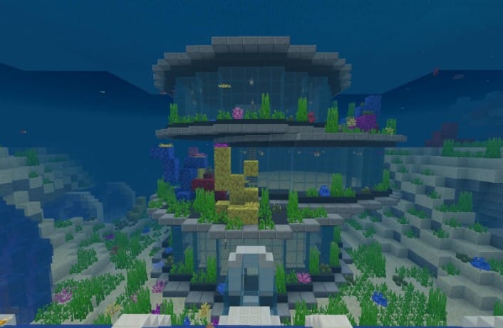 Mẫu nhà dưới nước Minecraft chất nhất