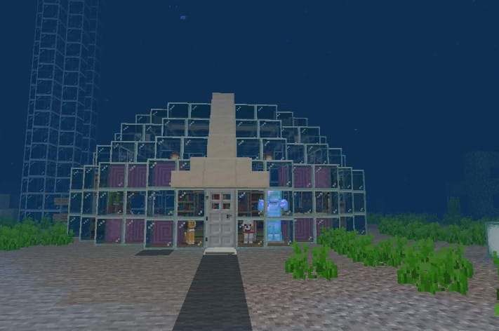 Mẫu nhà dưới nước trong Minecraft cực kỳ thú vị