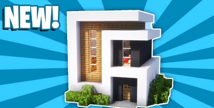 Mẫu nhà hiện đại trong Minecraft dễ làm