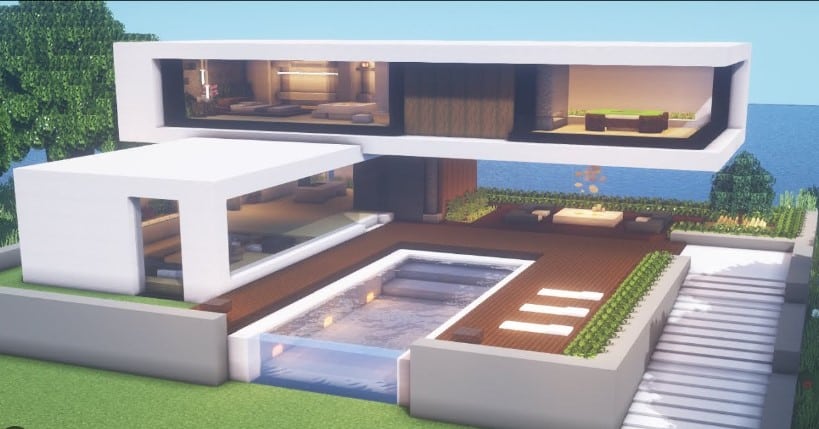 Mẫu nhà hiện đại trong Minecraft đẹp nhất
