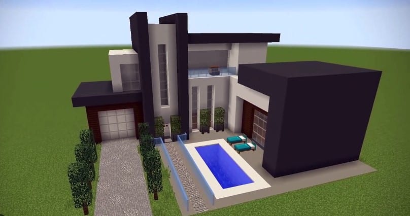 Mẫu nhà hiện đại trong Minecraft thú vị