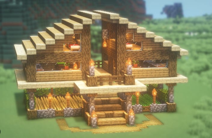 Mẫu nhà sinh tồn Minecraft đơn giản nhất