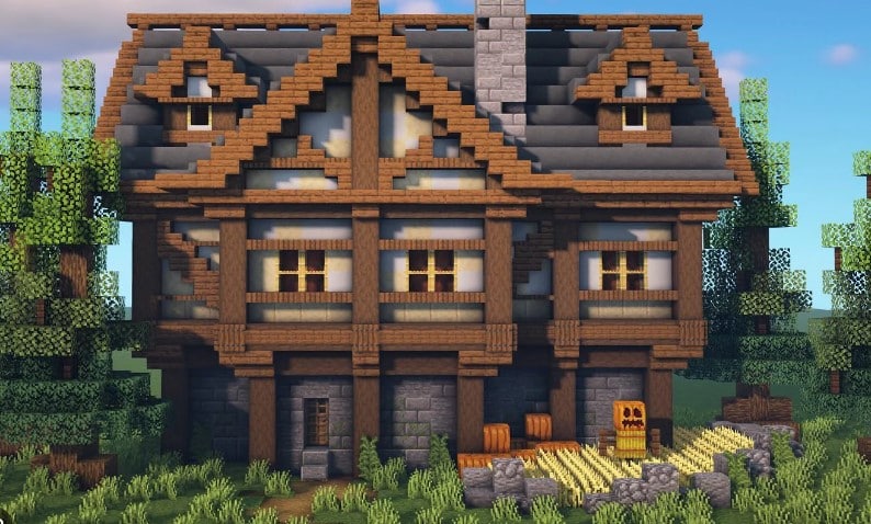 Mẫu nhà trung cổ Minecraft chất nhất