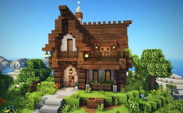 Mẫu nhà trung cổ Minecraft cực đẹp