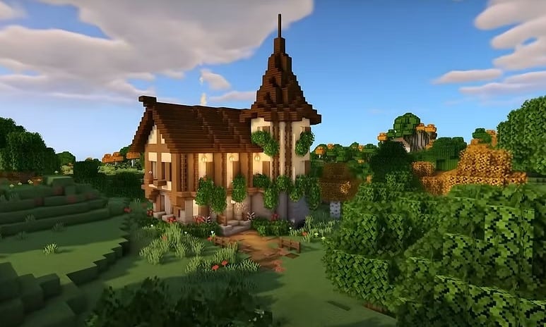 Mẫu nhà trung cổ Minecraft đẹp ấn tượng