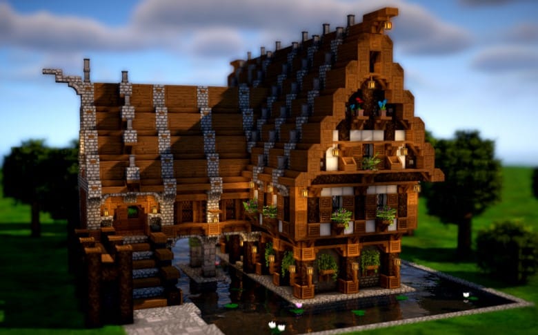Mẫu nhà trung cổ Minecraft vô cùng độc lạ