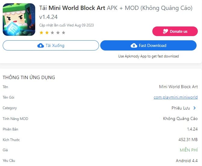 Mini World MOD APK v1.4.24
