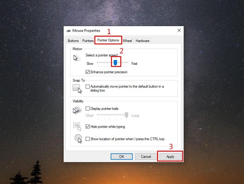 Nhấn Apply để hoàn tất thay đổi