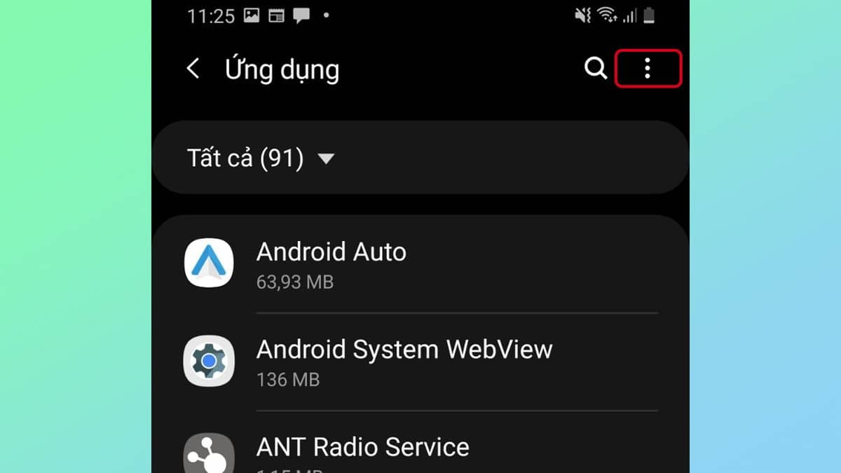 Nhấn vào biểu tượng ba chấm