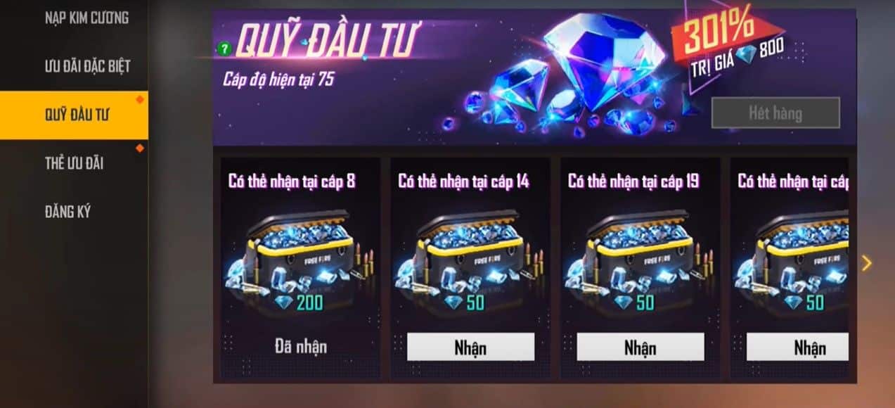 Nhấn vào nút Nhận