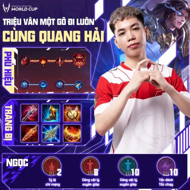Quang Hải lên đồ cho Triệu Vân