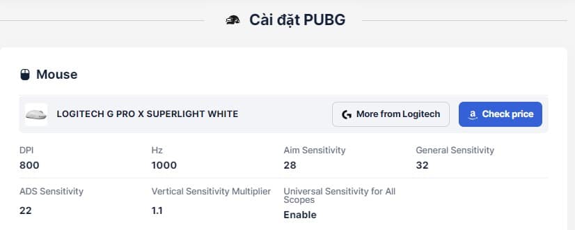 Setting PUBG PC TGLTN