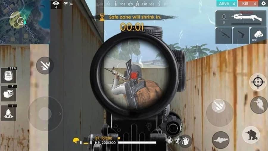 Sử Dụng Scope trong FF để leo rank cao