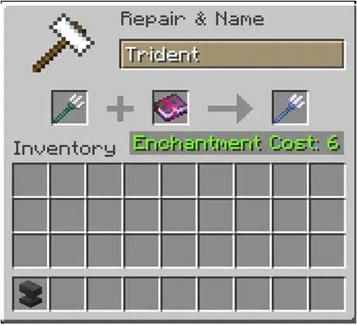 Sửa đinh ba trong Minecraft