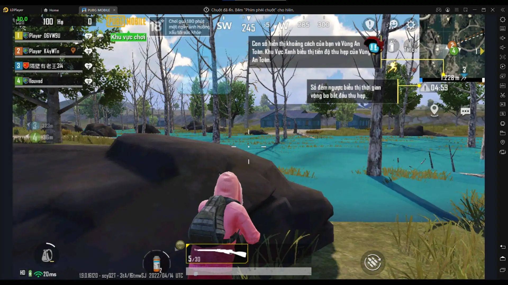 Tận dụng khu vực an toàn trong PUBG