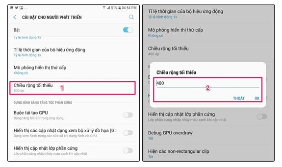 Thay doi chieu rong cho man hinh
